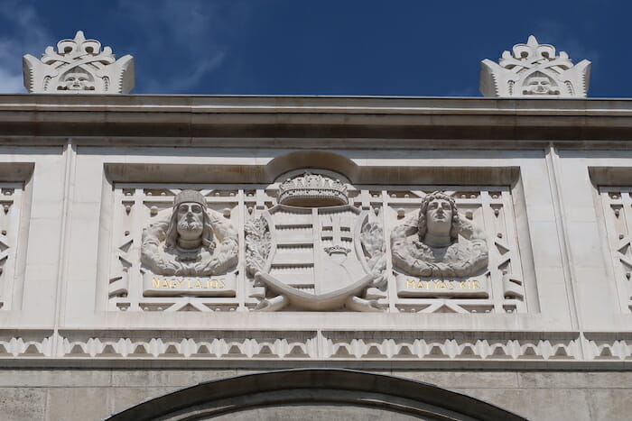 a stone building with carvings on it