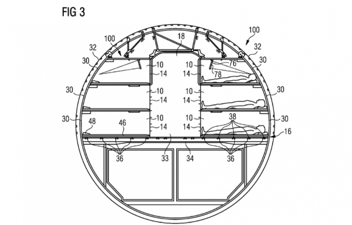 Airpbus Patent For economy sleeping pod