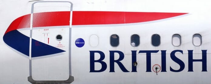 the side of a plane with a name on it