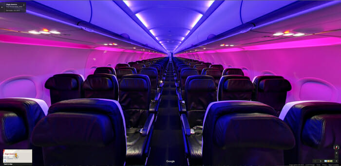 Explore Virgin America S Aircraft Via Google Street View