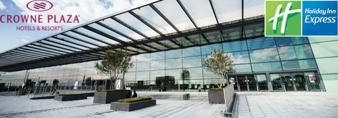 a glass building with a glass roof