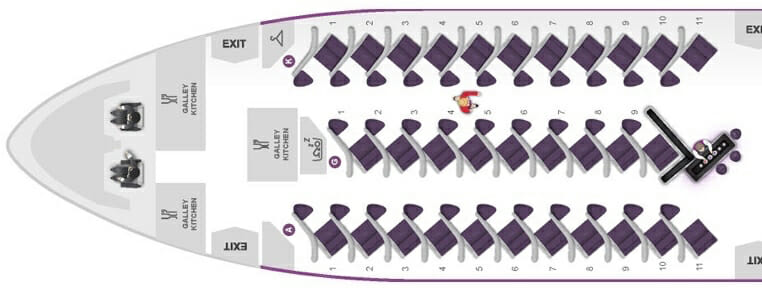 a diagram of a plane seat