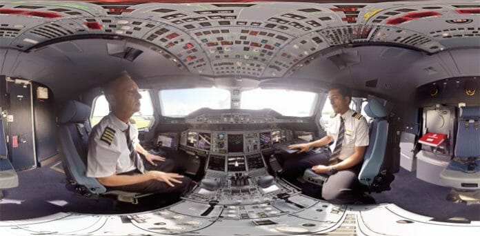 men in the cockpit of a plane