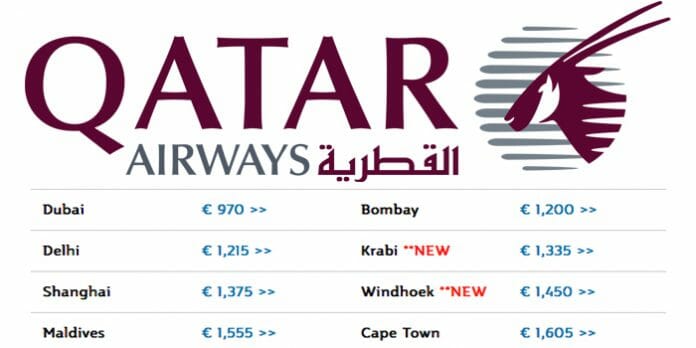 Qatar Airways Business Class Companion Fares