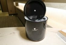 a black container with a lid