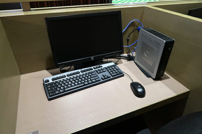 a computer on a desk