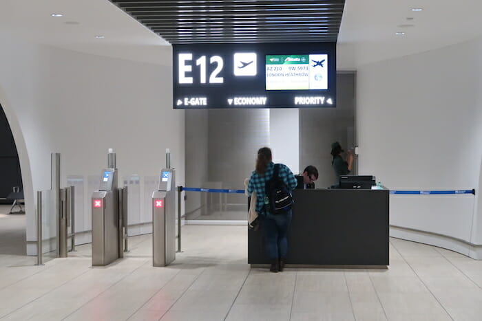 a person standing at a counter