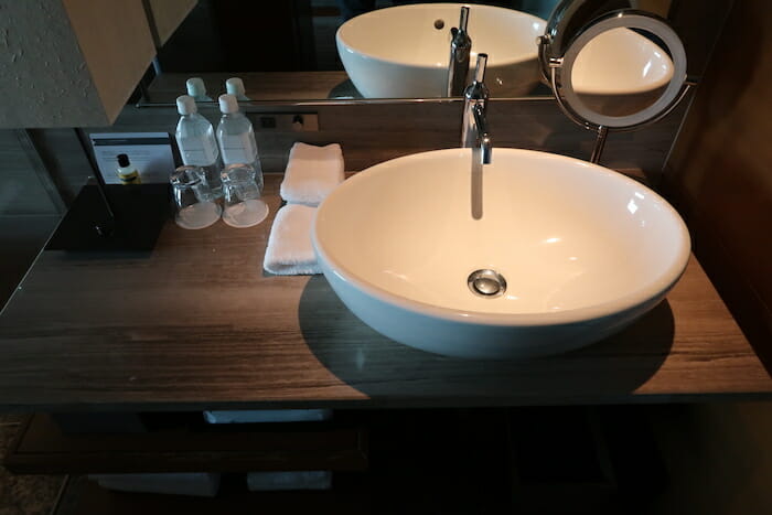 a sink on a counter