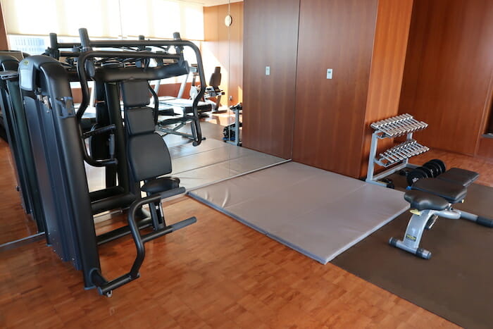 a gym with exercise equipment