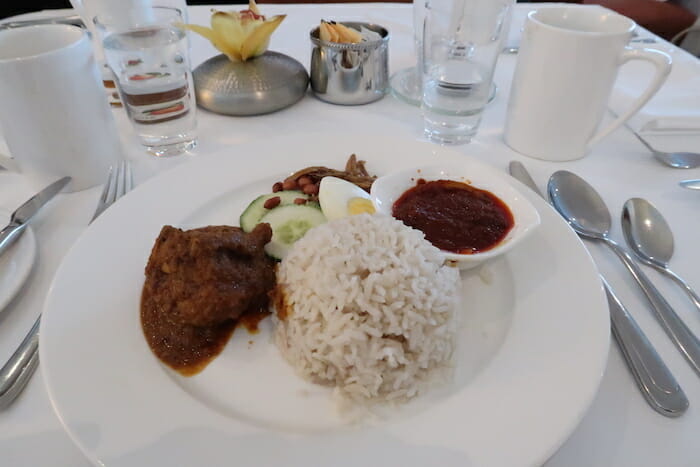 a plate of food on a table