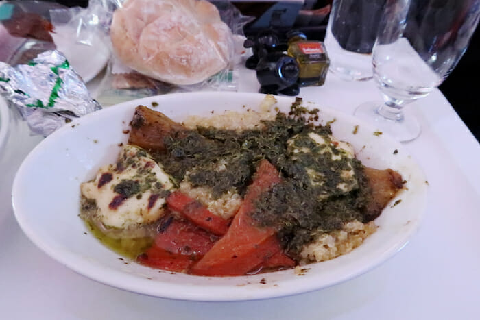 a plate of food on a table