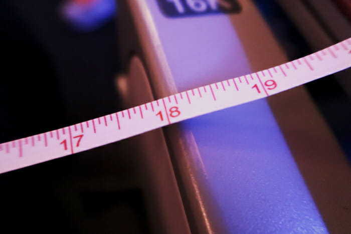 a close up of a measuring tape