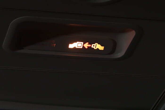 a seat belt light in a car