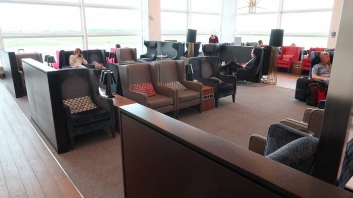 people sitting in a lounge area