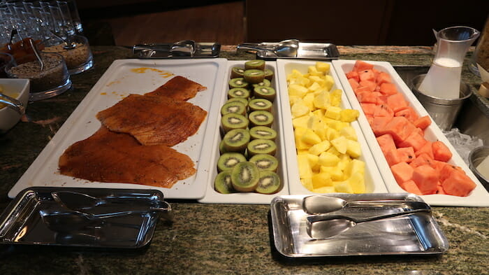 a tray of food on a counter