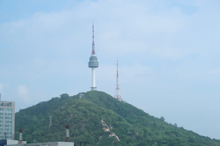 N Seoul Tower on a hill