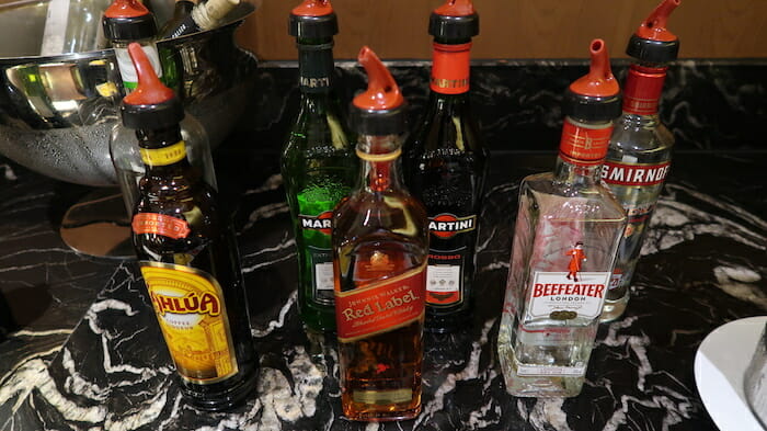 a group of bottles on a counter