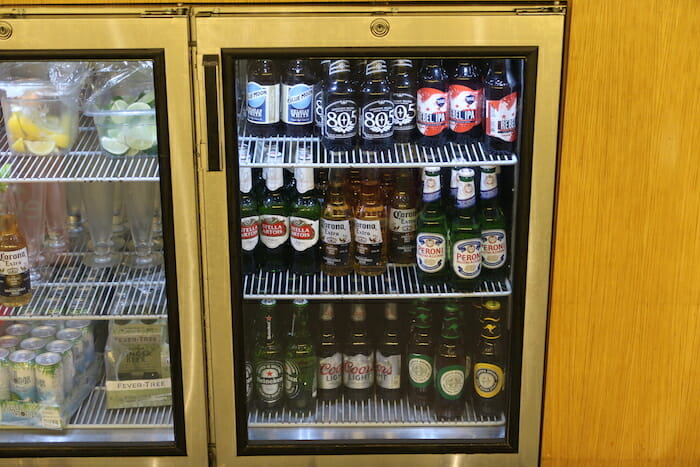 a refrigerator full of beer