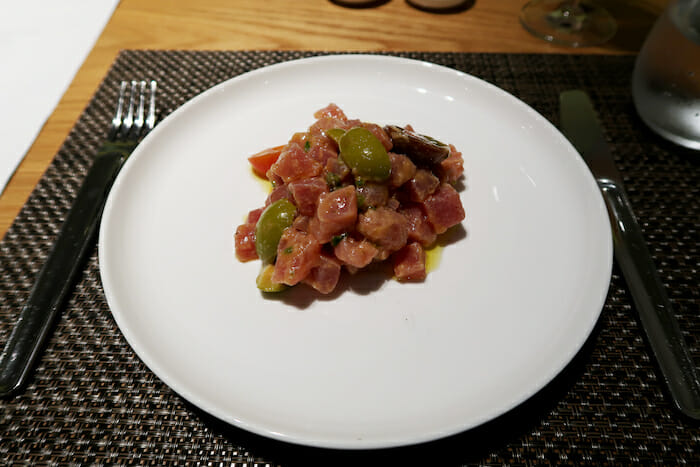 a plate of food on a place mat