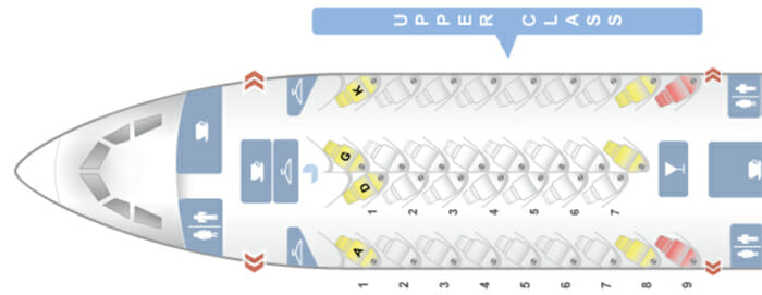 a diagram of a plane seat