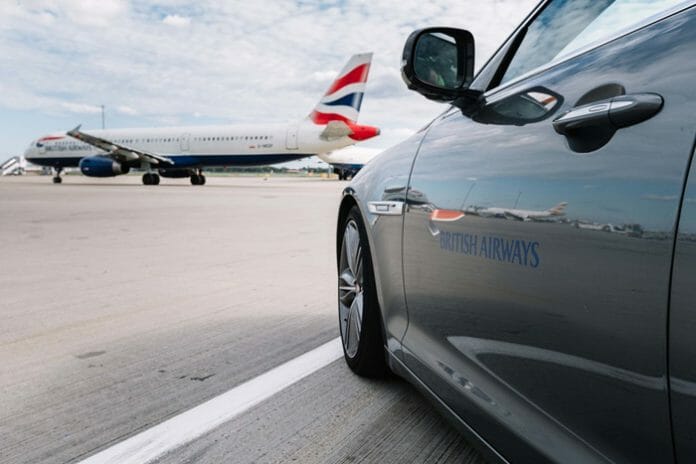 a car parked on a runway