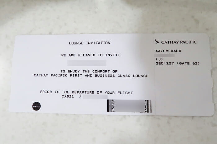 a white ticket with black text