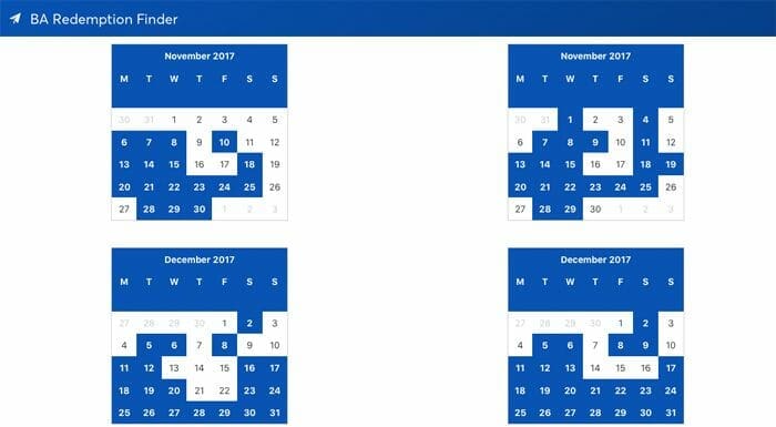 BA Redemption Finder