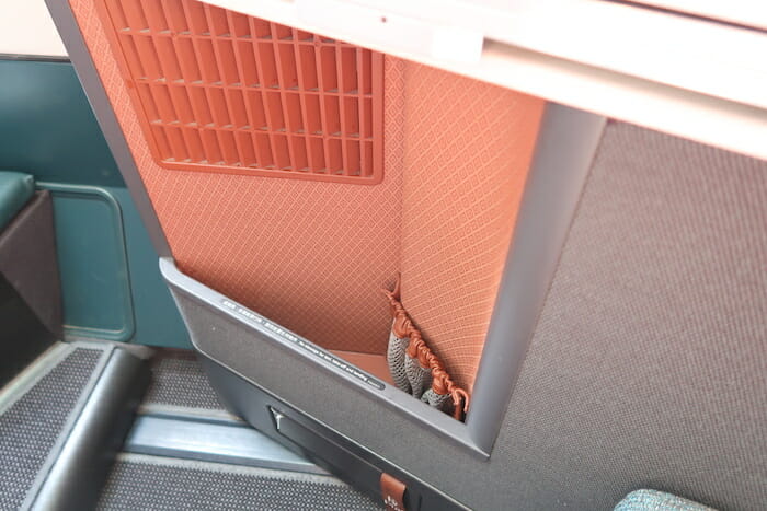 a air vent in a seat