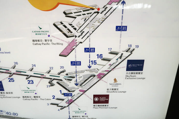 a map of the airport