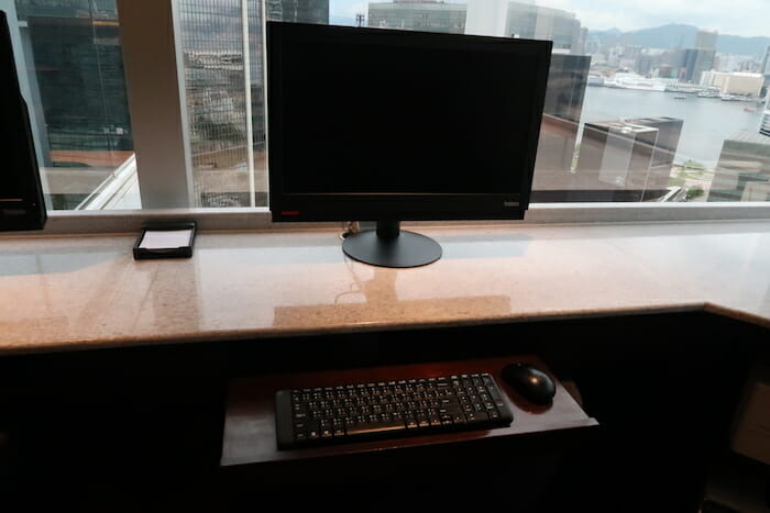 a computer on a desk