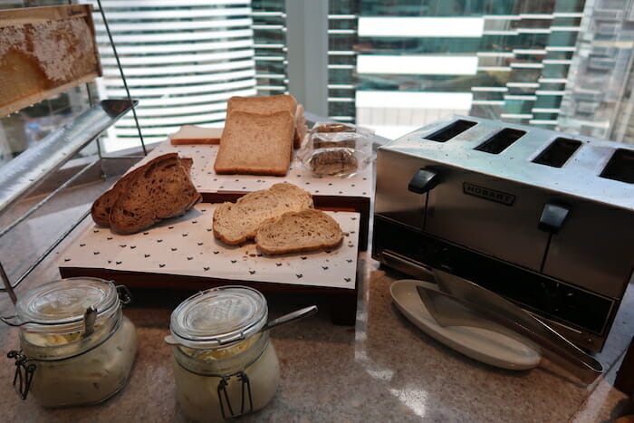 a toaster and bread on a counter