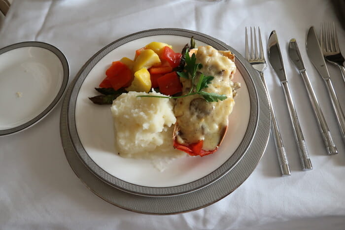 a plate of food on a table