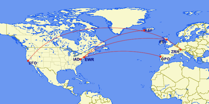 United Airlines Route Map Europe