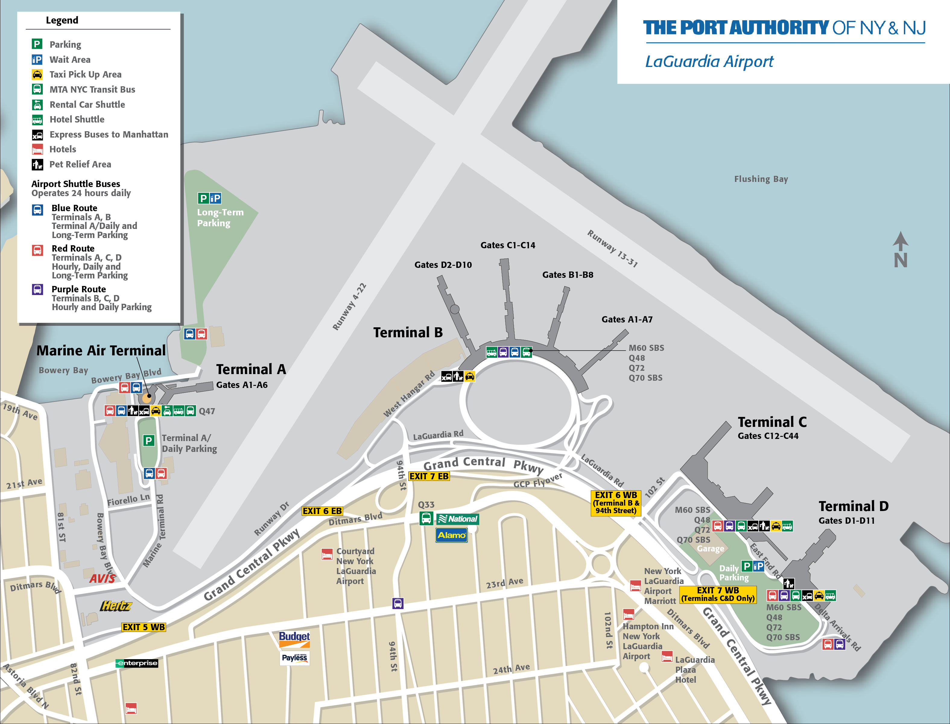 Laguardia Airport Runway Map   LaGuardia Airport Map 