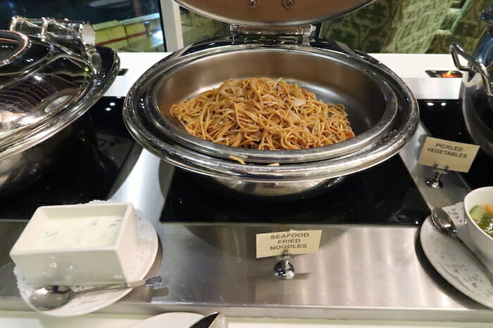 a bowl of spaghetti on a stove