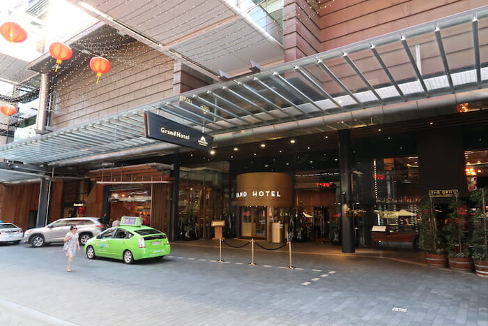 a building with cars parked in front of it