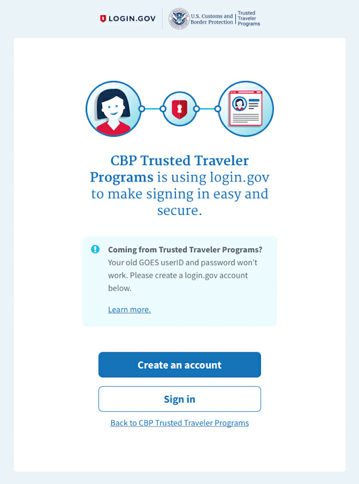 trusted traveler program login for global entry renewal