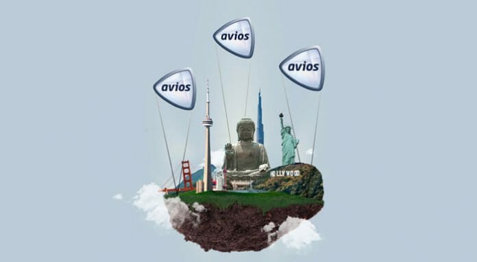a statue of a buddha on a floating island