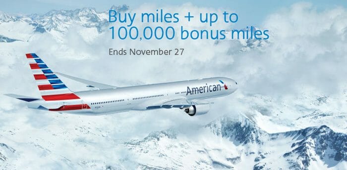 American Airlines Is Offering A 100,000 Mile Bonus On Purchased Miles ...