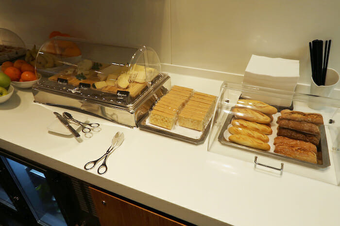 a trays of pastries and other pastries on a counter