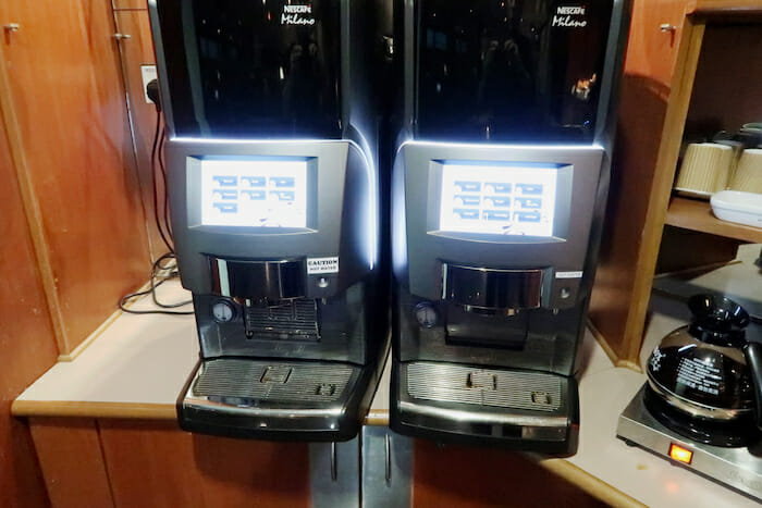 two coffee machines on a counter