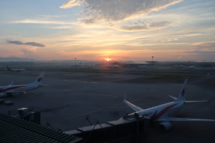 an airplane on the runway