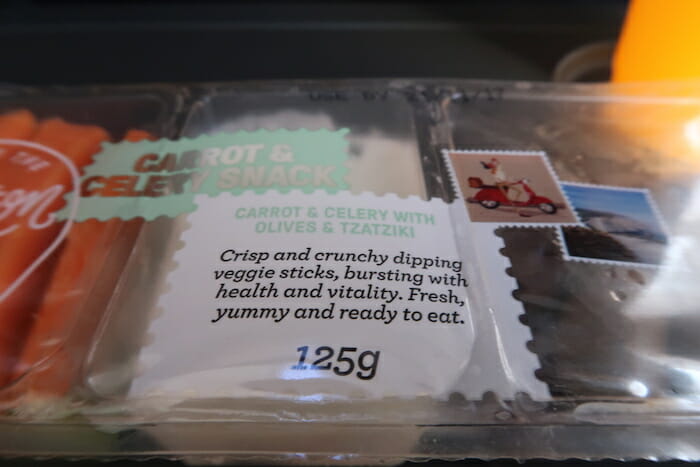 a package of food in a plastic container