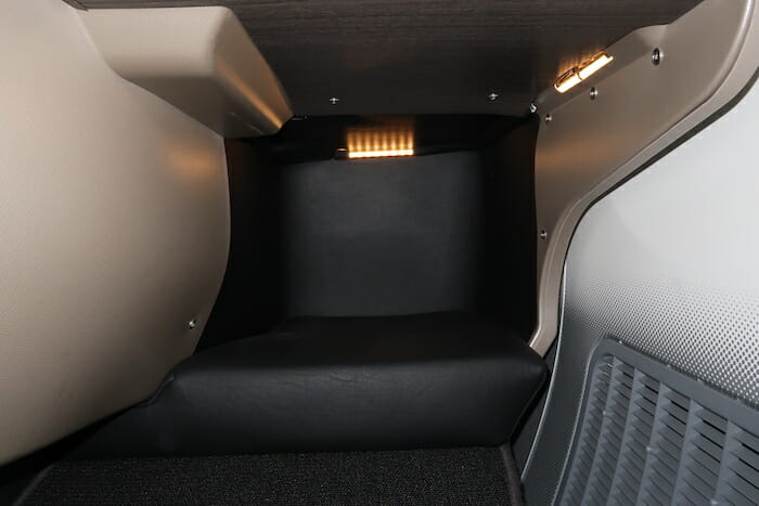 a seat inside a vehicle