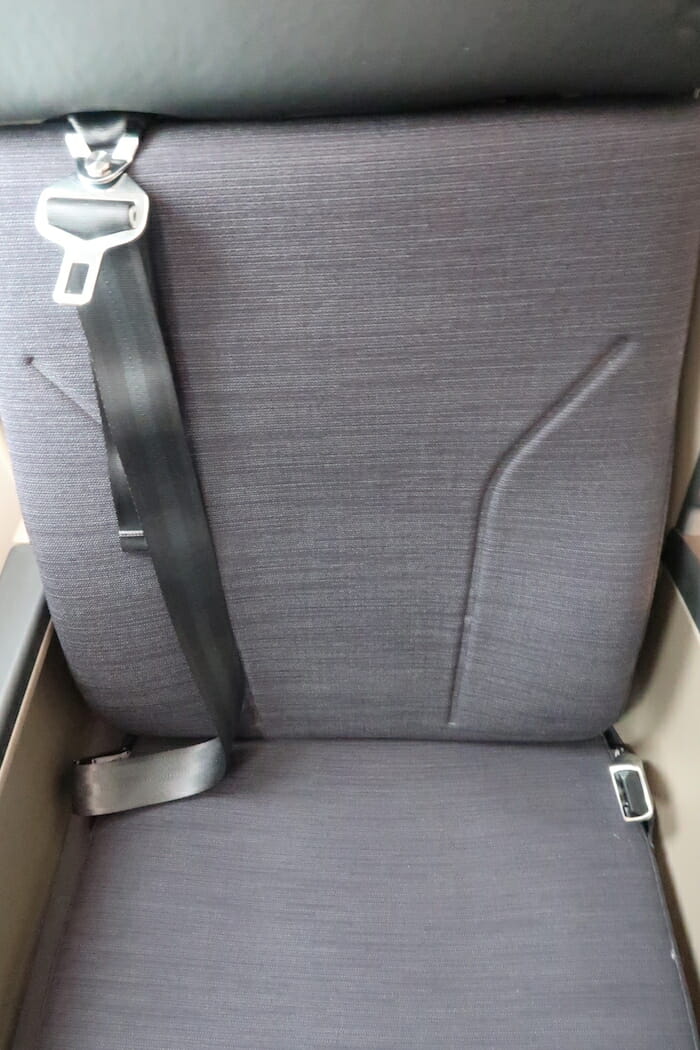 a seat belt in a car