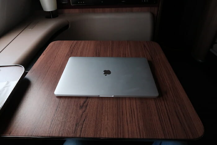 a laptop on a table