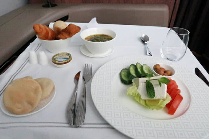 a plate of food on a table