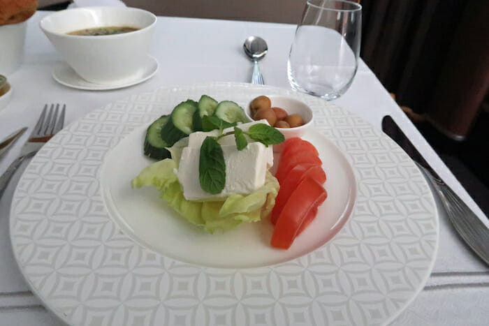 a plate of food on a table