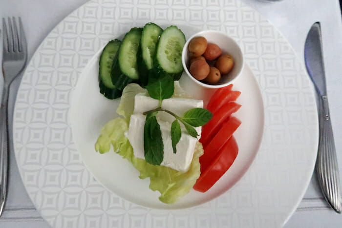 a plate of food on a table