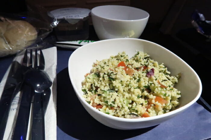 a bowl of food on a table